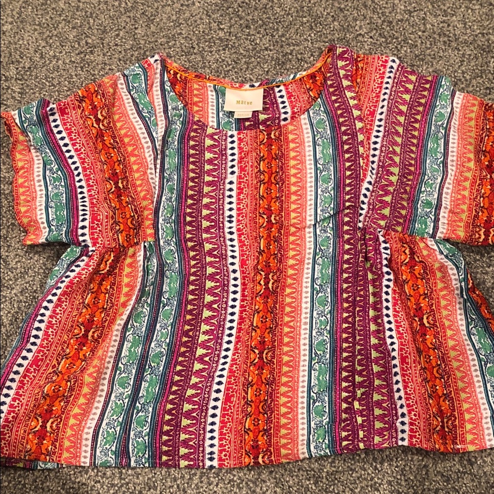 Maeve Multicolor Patterned Top